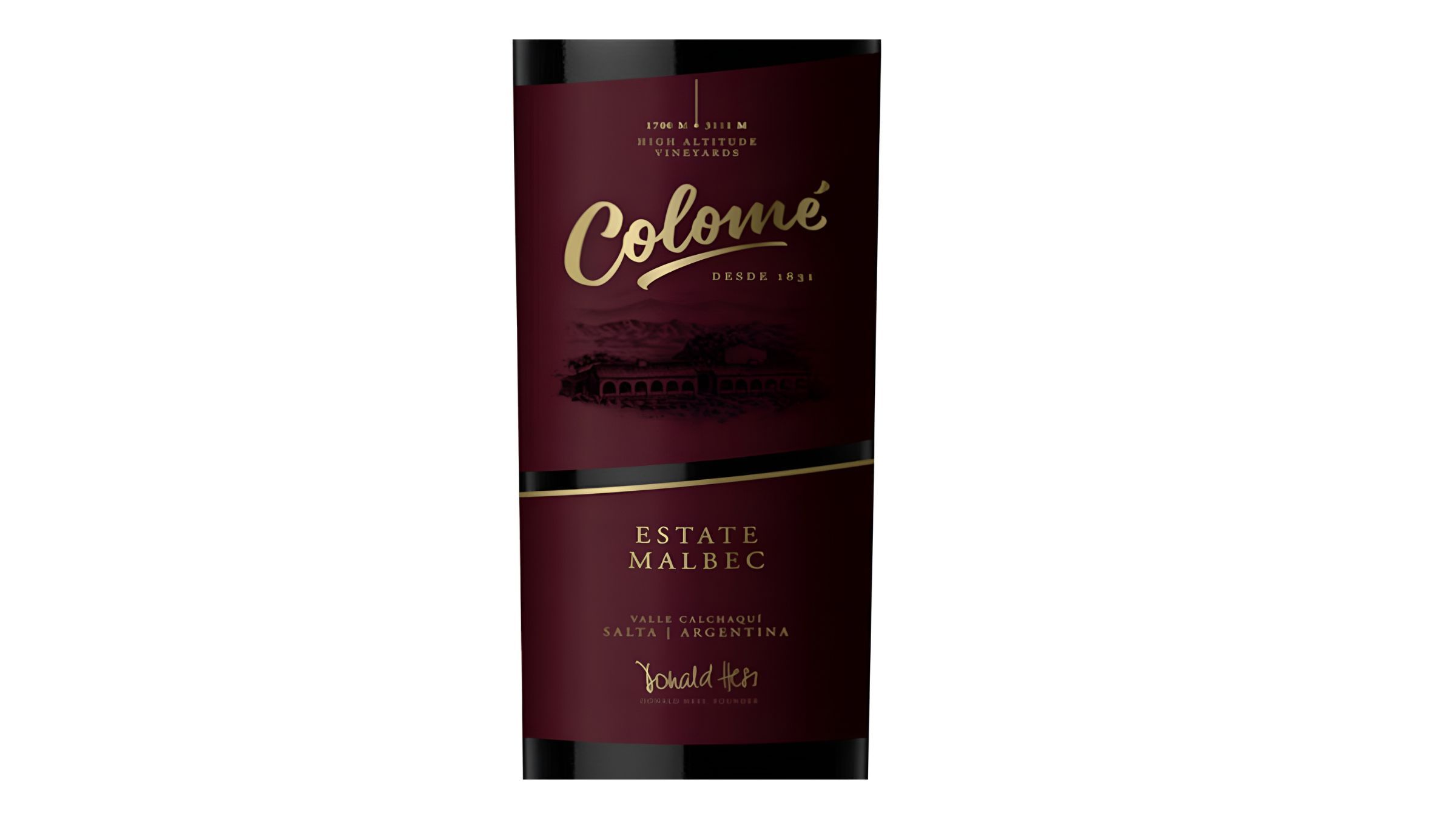 Colomé Malbec Estate Cafayate Salta 2021, Malbec from Salta, Argentina, sold via WHWC. 