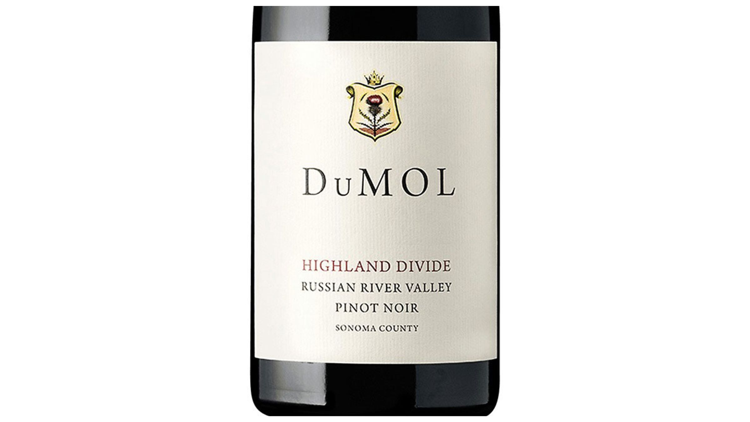 A bottle of  DuMol Chardonnay Russian River Valley Highland Divide 2020 Chardonnay from Sonoma County. 