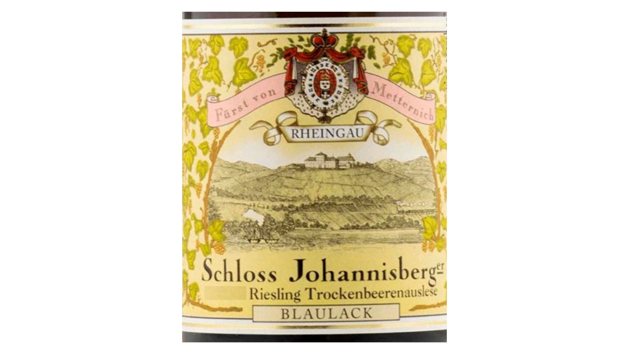 A bottle of Riesling Trockenbeerenauslese, a lovely German wine made from grapes affected by noble rot. 
