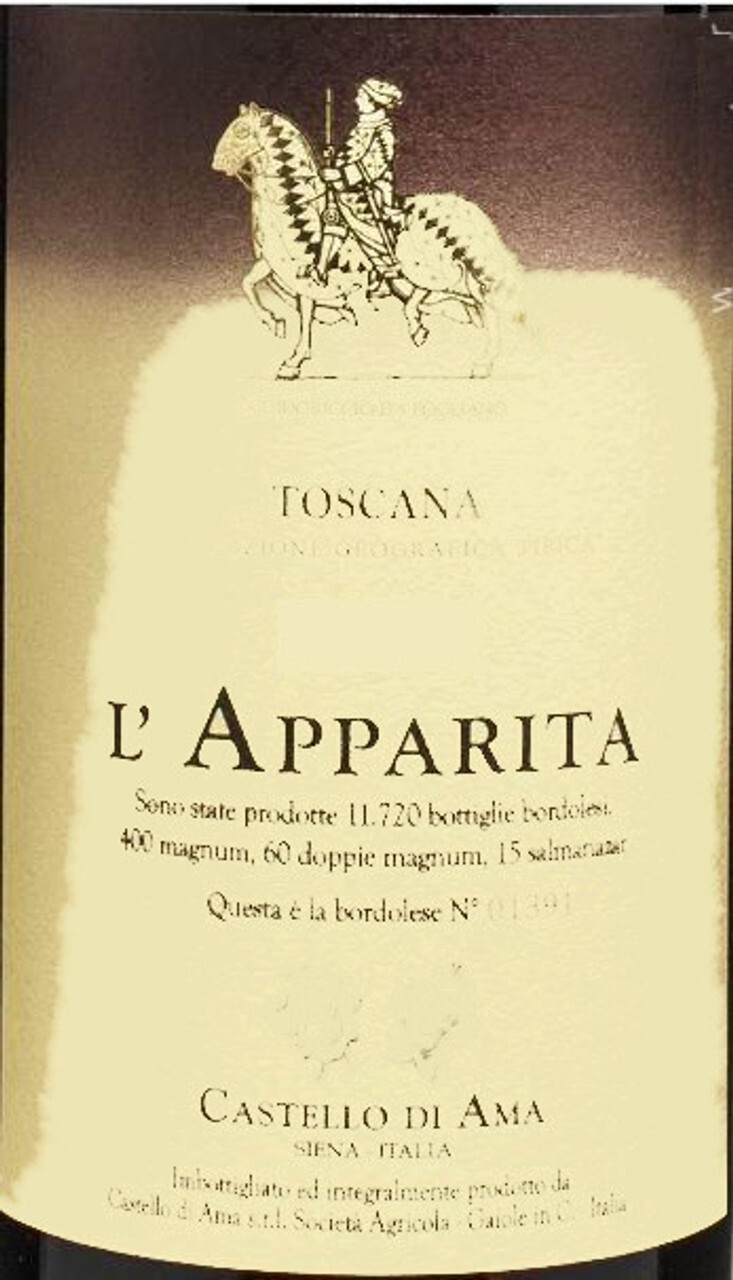 Castello di Ama Vigna l'Apparita 2021 Merlot from Tuscany, Italy sold by Woodland Hills Wine Company. 