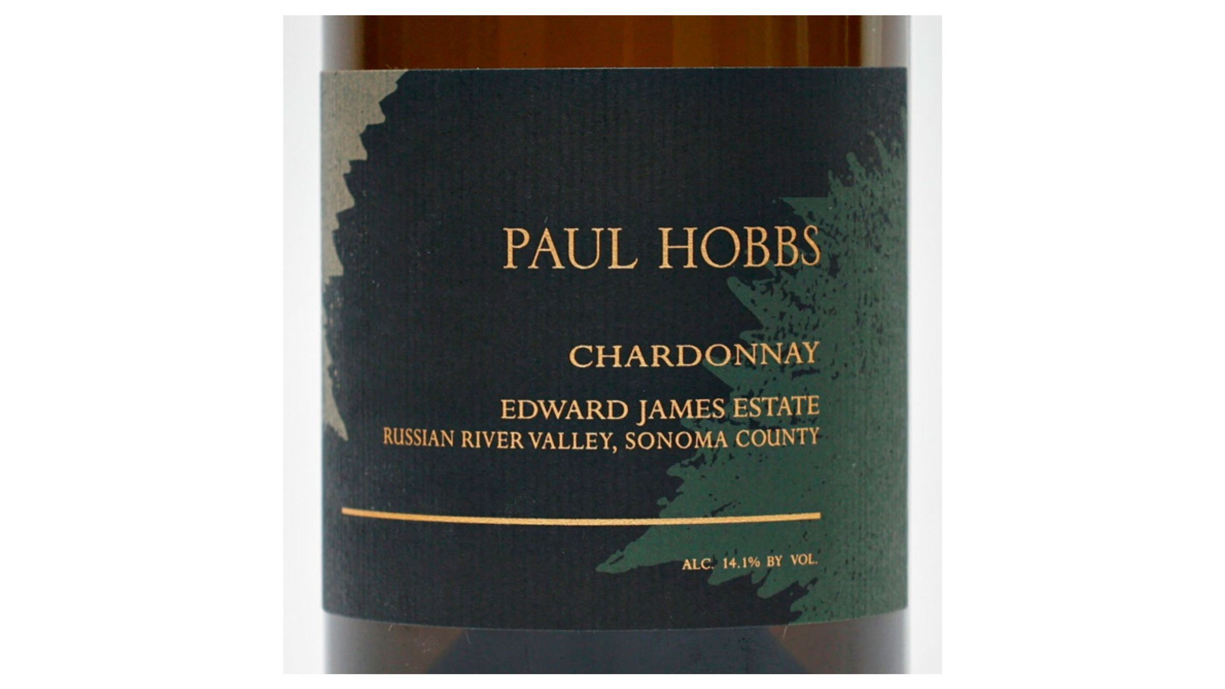  A bottle of Paul Hobbs Chardonnay, Russian River Valley Ross, Station Estate 2021. 