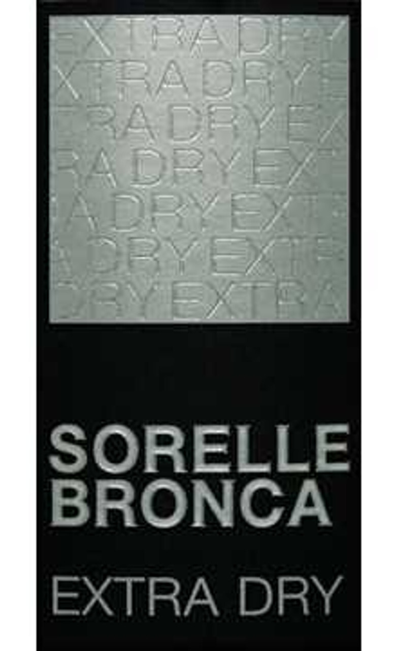 Sorelle Bronca Prosecco Extra Dry NV sparkling wine from Prosecco DOCG, Veneto, Italy.