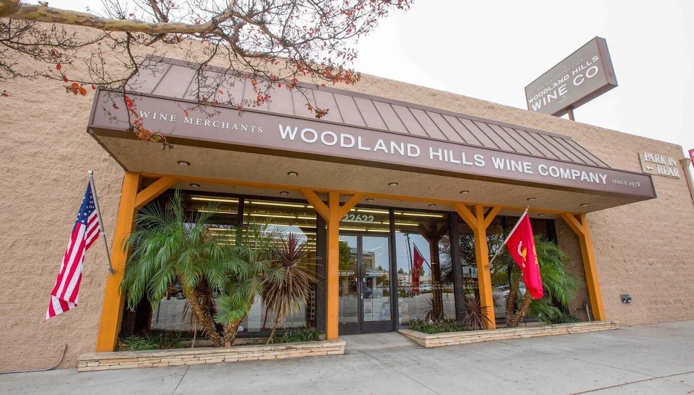  An image of the front entrance of Woodland Hills Wine Company’s outlet.